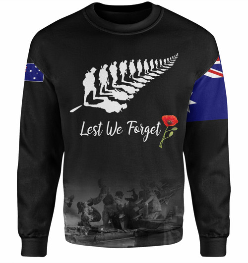 Australia Anzac Day Custom Sweatshirt - Stand For The Flag Kneel For The Fallen Sweatshirt