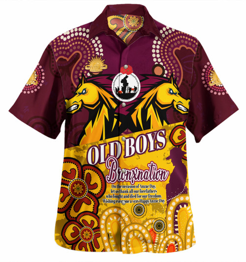 Australia Brisbane Anzac Day Custom Hawaiian Shirt - Old Boys Bronxnation Shirt