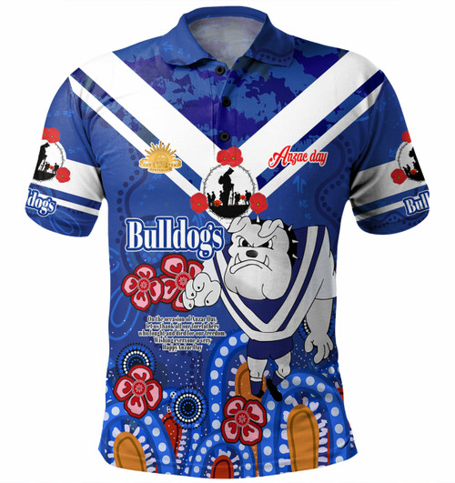 Canterbury-Bankstown Bulldogs Anzac Day Custom Polo Shirt - Bulldogs Anzac Quotes Polo Shirt
