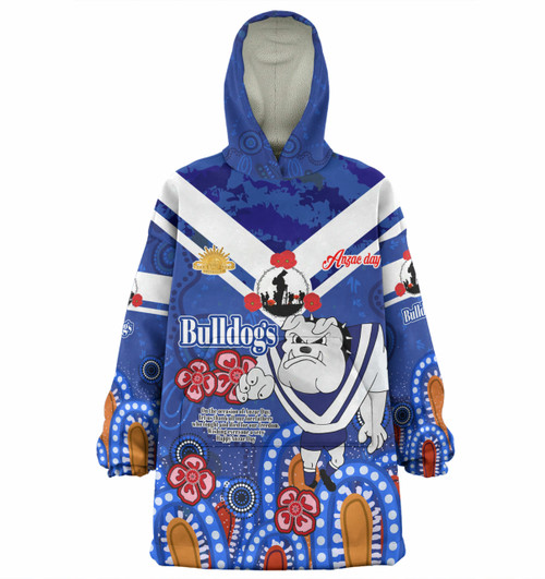 Canterbury-Bankstown Bulldogs Anzac Day Custom Snug Hoodie - Bulldogs Anzac Quotes Oodie