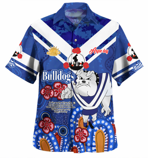 Canterbury-Bankstown Bulldogs Anzac Day Custom Hawaiian Shirt - Bulldogs Anzac Quotes Shirt