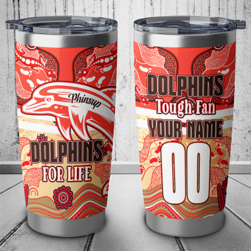 Redcliffe Dolphins Custom Tumbler - Redcliffe Dolphins Tough Fan Tumbler