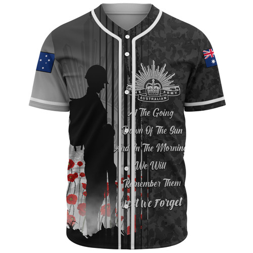 Australia Anzac Day Baseball Shirt - Anzac Lest We Forget The Australian Army Baseball Shirt