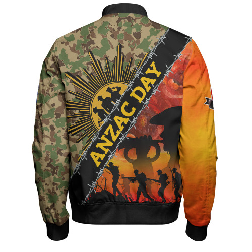 Australia Anzac Day Bomber Jacket - Anzac Lest We Forget Quotes Vintage Style Bomber Jacket2 Australia Anzac Day Bomber Jacket - Anzac Lest We Forget Quotes Vintage Style Bomber Jacket2