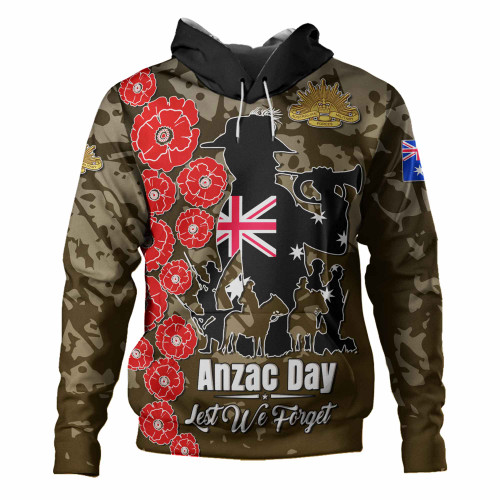 Australia  Anzac Custom Hoodie - Lest We Forget Green Style Hoodie