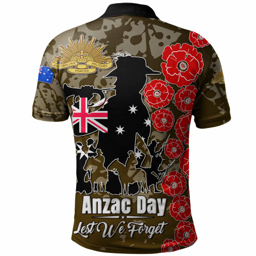 Australia  Anzac Custom Polo Shirt - Lest We Forget Green Style Polo Shirt Australia  Anzac Custom Polo Shirt - Lest We Forget Green Style Polo Shirt