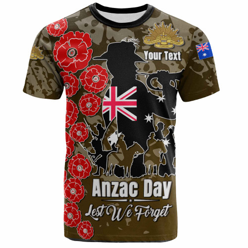 Australia  Anzac Custom T-shirt - Lest We Forget Green Style T-shirt