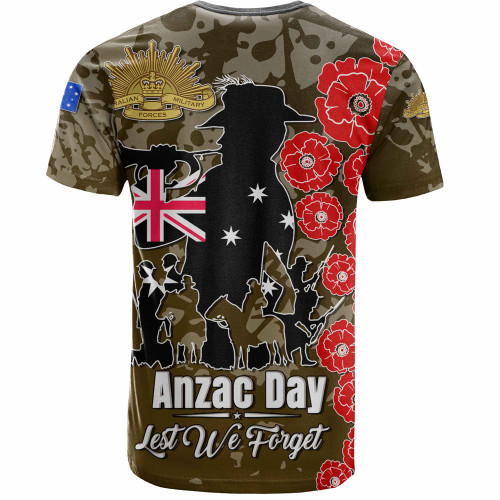 Australia  Anzac Custom T-shirt - Lest We Forget Green Style T-shirt