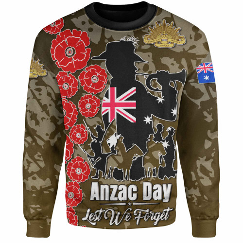 Australia  Anzac Custom Sweatshirt - Lest We Forget Green Style Sweatshirt