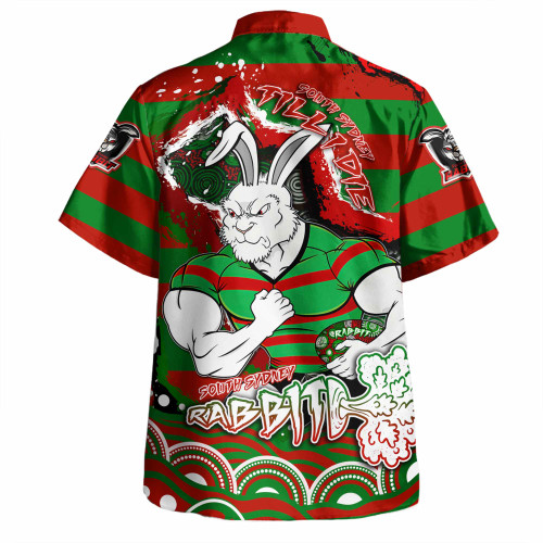 South Sydney Rabbitohs Hawaiian Shirt - Custom Super Bunnies Aboriginal Inspired Hawaiian Shirt South Sydney Rabbitohs Hawaiian Shirt - Custom Super Bunnies Aboriginal Inspired Hawaiian Shirt