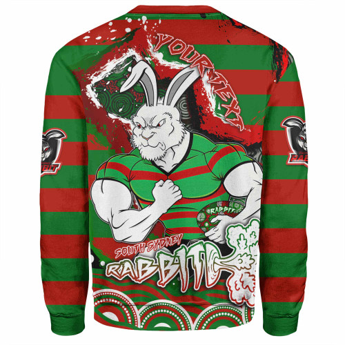 South Sydney Rabbitohs Sweatshirt - Custom Super Bunnies Aboriginal Inspired Sweatshirt South Sydney Rabbitohs Sweatshirt - Custom Super Bunnies Aboriginal Inspired Sweatshirt