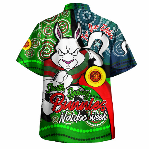 South Sydney Rabbitohs Custom Hawaiian Shirt - Rabbitohs Bunnies Naidoc Week For Our Elders With Dot Bunnies Sport Style Shirt South Sydney Rabbitohs Custom Hawaiian Shirt - Rabbitohs Bunnies Naidoc Week For Our Elders With Dot Bunnies Sport Style Shirt