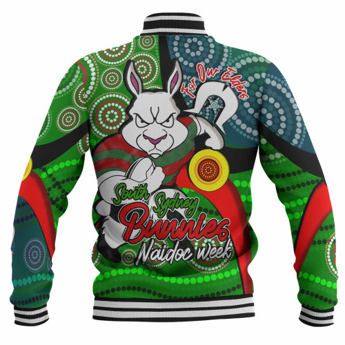 South Sydney Rabbitohs Custom Baseball Jacket - Rabbitohs Bunnies Naidoc Week For Our Elders With Dot Bunnies Sport Style Jacket South Sydney Rabbitohs Custom Baseball Jacket - Rabbitohs Bunnies Naidoc Week For Our Elders With Dot Bunnies Sport Style Jacket
