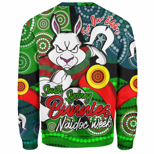 South Sydney Rabbitohs Custom Sweatshirt - Rabbitohs Bunnies Naidoc Week For Our Elders With Dot Bunnies Sport Style Sweatshirt South Sydney Rabbitohs Custom Sweatshirt - Rabbitohs Bunnies Naidoc Week For Our Elders With Dot Bunnies Sport Style Sweatshirt