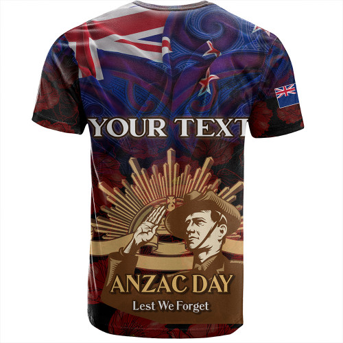 New Zealand Anzac Day Custom T-shirt - Soldier Maori Patterns T-shirt New Zealand Anzac Day Custom T-shirt - Soldier Maori Patterns T-shirt