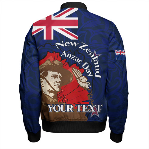 New Zealand Anzac Day Custom Bomber Jacket - FLag Anzac Day Maori Patterns Bomber Jacket New Zealand Anzac Day Custom Bomber Jacket - FLag Anzac Day Maori Patterns Bomber Jacket