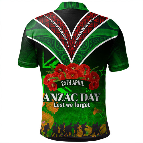 New Zealand Anzac Day Custom Polo Shirt - Anzac Day NZ Flag Traditional Maori Patterns Polo Shirt New Zealand Anzac Day Custom Polo Shirt - Anzac Day NZ Flag Traditional Maori Patterns Polo Shirt