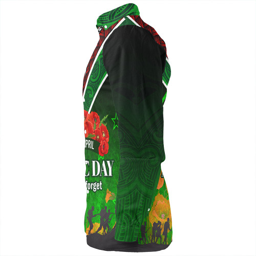 New Zealand Anzac Day Custom Long Sleeve Shirts - Anzac Day NZ Flag Traditional Maori Patterns Long Sleeve Shirts New Zealand Anzac Day Custom Long Sleeve Shirts - Anzac Day NZ Flag Traditional Maori Patterns Long Sleeve Shirts