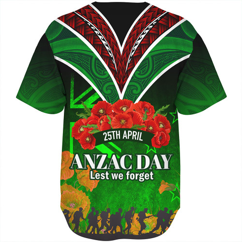 New Zealand Anzac Day Custom Baseball Shirt - Anzac Day NZ Flag Traditional Maori Patterns Baseball Shirt New Zealand Anzac Day Custom Baseball Shirt - Anzac Day NZ Flag Traditional Maori Patterns Baseball Shirt