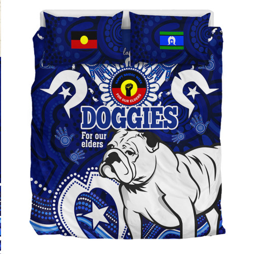 Canterbury-Bankstown Bulldogs Naidoc Week Custom Bedding Set - For Our Elders Doggies Aboriginal Inspired Bedding Set Canterbury-Bankstown Bulldogs Naidoc Week Custom Bedding Set - For Our Elders Doggies Aboriginal Inspired Bedding Set