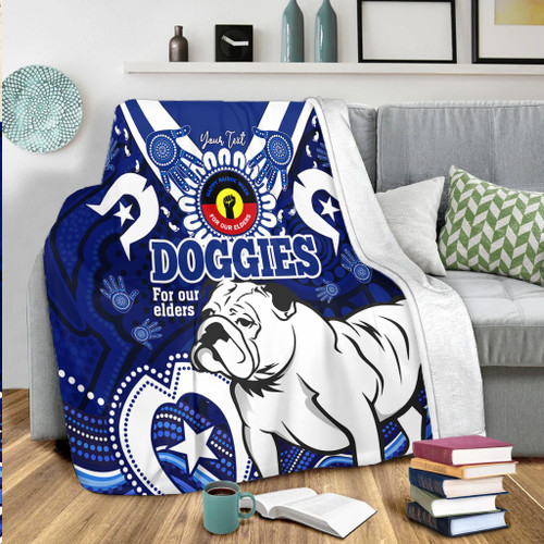 Canterbury-Bankstown Bulldogs Naidoc Week Custom Blanket - For Our Elders Doggies Aboriginal Inspired Blanket Canterbury-Bankstown Bulldogs Naidoc Week Custom Blanket - For Our Elders Doggies Aboriginal Inspired Blanket