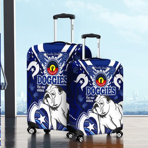 Canterbury-Bankstown Bulldogs Naidoc Week Custom Luggage Cover - For Our Elders Doggies Aboriginal Inspired Luggage Cover Canterbury-Bankstown Bulldogs Naidoc Week Custom Luggage Cover - For Our Elders Doggies Aboriginal Inspired Luggage Cover