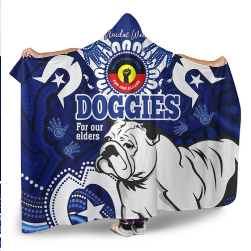 Canterbury-Bankstown Bulldogs Naidoc Week Custom Hooded Blanket - For Our Elders Doggies Aboriginal Inspired Hooded Blanket Canterbury-Bankstown Bulldogs Naidoc Week Custom Hooded Blanket - For Our Elders Doggies Aboriginal Inspired Hooded Blanket