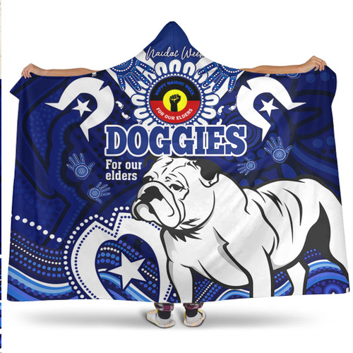 Canterbury-Bankstown Bulldogs Naidoc Week Custom Hooded Blanket - For Our Elders Doggies Aboriginal Inspired Hooded Blanket Canterbury-Bankstown Bulldogs Naidoc Week Custom Hooded Blanket - For Our Elders Doggies Aboriginal Inspired Hooded Blanket
