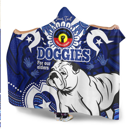 Canterbury-Bankstown Bulldogs Naidoc Week Custom Hooded Blanket - For Our Elders Doggies Aboriginal Inspired Hooded Blanket Canterbury-Bankstown Bulldogs Naidoc Week Custom Hooded Blanket - For Our Elders Doggies Aboriginal Inspired Hooded Blanket