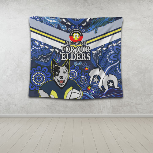 North Queensland Cowboys Naidoc Custom Tapestry - For Our Elders Home Jersey Tapestry North Queensland Cowboys Naidoc Custom Tapestry - For Our Elders Home Jersey Tapestry