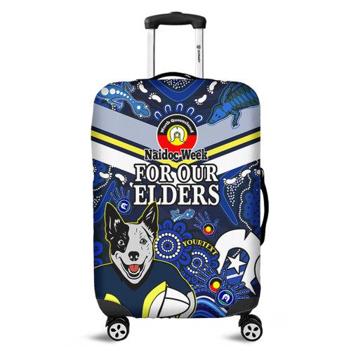 North Queensland Cowboys Naidoc Custom Luggage Cover - For Our Elders Home Jersey Luggage Cover
