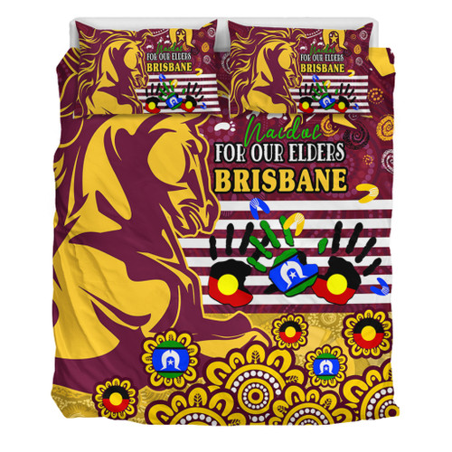 Brisbane Broncos Naidoc Week Custom Bedding Set - For Our Elders Brisbane Broncos Aboriginal Inspired Bedding Set Brisbane Broncos Naidoc Week Custom Bedding Set - For Our Elders Brisbane Broncos Aboriginal Inspired Bedding Set