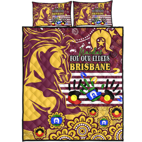 Brisbane Broncos Naidoc Week Custom Quilt Bed Set - For Our Elders Brisbane Broncos Aboriginal Inspired Quilt Bed Set Brisbane Broncos Naidoc Week Custom Quilt Bed Set - For Our Elders Brisbane Broncos Aboriginal Inspired Quilt Bed Set