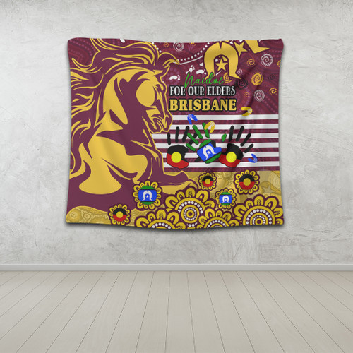 Brisbane Broncos Naidoc Week Custom Tapestry - For Our Elders Brisbane Broncos Aboriginal Inspired Tapestry Brisbane Broncos Naidoc Week Custom Tapestry - For Our Elders Brisbane Broncos Aboriginal Inspired Tapestry