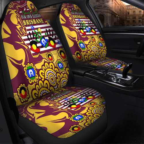 Brisbane Broncos Naidoc Week Custom Car Seat Covers - For Our Elders Brisbane Broncos Aboriginal Inspired Car Seat Covers Brisbane Broncos Naidoc Week Custom Car Seat Covers - For Our Elders Brisbane Broncos Aboriginal Inspired Car Seat Covers