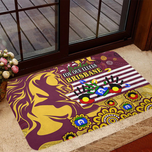 Brisbane Broncos Naidoc Week Custom Door Mat - For Our Elders Brisbane Broncos Aboriginal Inspired Door Mat Brisbane Broncos Naidoc Week Custom Door Mat - For Our Elders Brisbane Broncos Aboriginal Inspired Door Mat