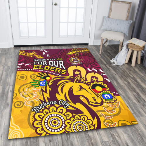 Brisbane Broncos Naidoc Week Custom Area Rug - Bronx For Our Elders Aboriginal Inspired Area Rug Brisbane Broncos Naidoc Week Custom Area Rug - Bronx For Our Elders Aboriginal Inspired Area Rug