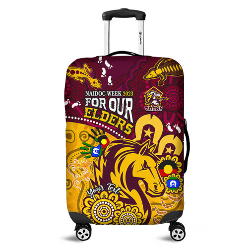 Brisbane Broncos Naidoc Week Custom Luggage Cover - Bronx For Our Elders Aboriginal Inspired Luggage Cover Brisbane Broncos Naidoc Week Custom Luggage Cover - Bronx For Our Elders Aboriginal Inspired Luggage Cover