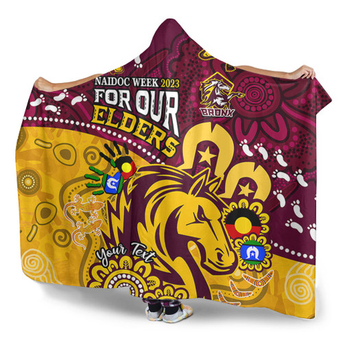 Brisbane Broncos Naidoc Week Custom Hooded Blanket - Bronx For Our Elders Aboriginal Inspired Hooded Blanket Brisbane Broncos Naidoc Week Custom Hooded Blanket - Bronx For Our Elders Aboriginal Inspired Hooded Blanket