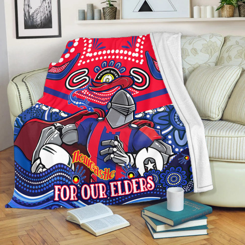 Newcastle Knights Naidoc Week Custom Blanket - For Our Elders Home Jersey Blanket Newcastle Knights Naidoc Week Custom Blanket - For Our Elders Home Jersey Blanket