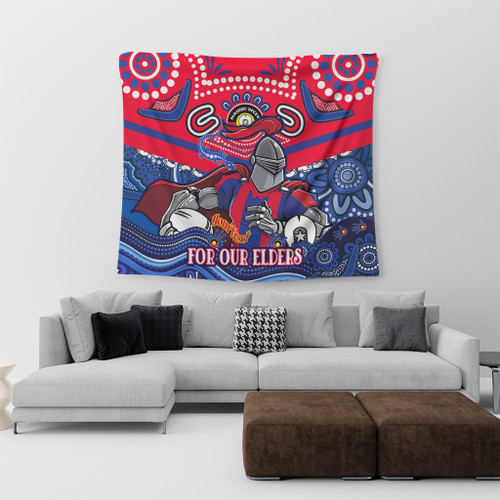 Newcastle Knights Naidoc Week Custom Tapestry - For Our Elders Home Jersey Tapestry Newcastle Knights Naidoc Week Custom Tapestry - For Our Elders Home Jersey Tapestry