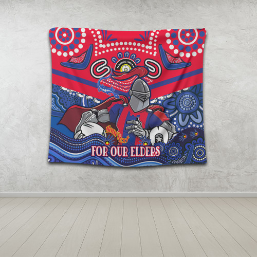 Newcastle Knights Naidoc Week Custom Tapestry - For Our Elders Home Jersey Tapestry Newcastle Knights Naidoc Week Custom Tapestry - For Our Elders Home Jersey Tapestry