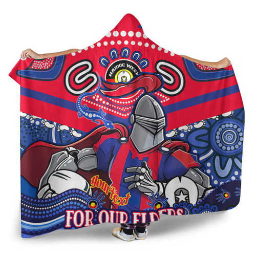 Newcastle Knights Naidoc Week Custom Hooded Blanket - For Our Elders Home Jersey Hooded Blanket Newcastle Knights Naidoc Week Custom Hooded Blanket - For Our Elders Home Jersey Hooded Blanket