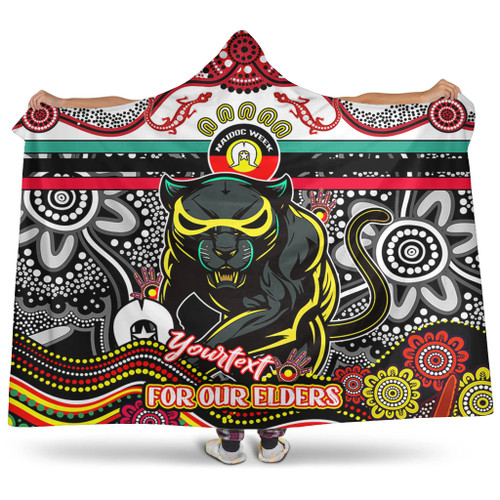 Penrith Panthers Naidoc Week Custom Hooded Blanket - For Our Elders Home Jersey Hooded Blanket Penrith Panthers Naidoc Week Custom Hooded Blanket - For Our Elders Home Jersey Hooded Blanket