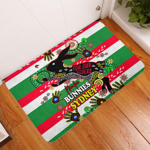 South Sydney Rabbitohs Custom Door Mat - For Our Elders Aboriginal Inspired Door Mat South Sydney Rabbitohs Custom Door Mat - For Our Elders Aboriginal Inspired Door Mat