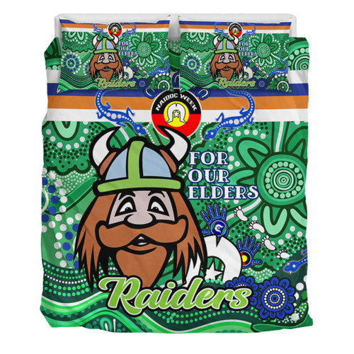 Canberra Raiders Naidoc Week Custom Bedding Set - For Our Elders Home Jersey Bedding Set Canberra Raiders Naidoc Week Custom Bedding Set - For Our Elders Home Jersey Bedding Set