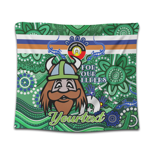 Canberra Raiders Naidoc Week Custom Tapestry - For Our Elders Home Jersey Tapestry Canberra Raiders Naidoc Week Custom Tapestry - For Our Elders Home Jersey Tapestry