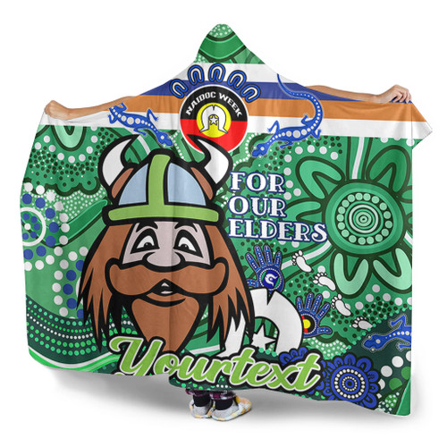 Canberra Raiders Naidoc Week Custom Hooded Blanket - For Our Elders Home Jersey Hooded Blanket Canberra Raiders Naidoc Week Custom Hooded Blanket - For Our Elders Home Jersey Hooded Blanket
