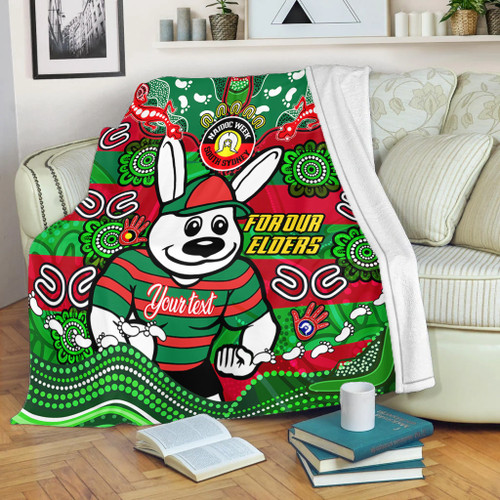 South Sydney Rabbitohs Custom Blanket - For Our Elders Home Jersey Blanket South Sydney Rabbitohs Custom Blanket - For Our Elders Home Jersey Blanket