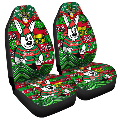Rabbitohs Naidoc Week Custom Car Seat Covers - For Our Elders Home Jersey Car Seat Covers Rabbitohs Naidoc Week Custom Car Seat Covers - For Our Elders Home Jersey Car Seat Covers